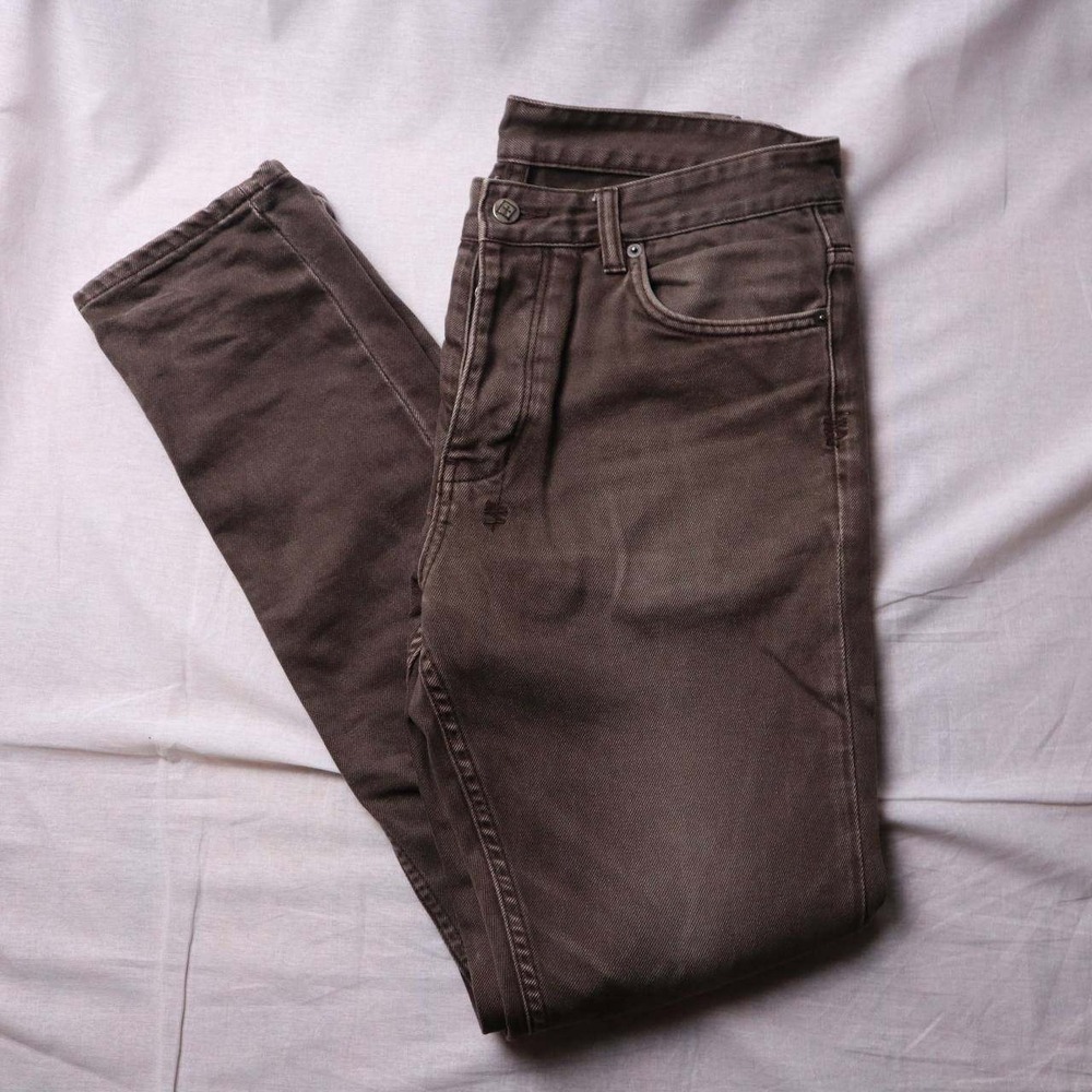 Ksubi‎ Mens Brown Denim Jeans Slim Fit Detailed Stitching Size 32 Rare
